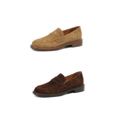 Zapatos de Tacón para Mujer en Piel de Oveja con Punta Cuadrada y Redonda Retro - Image 34