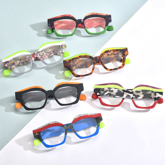Gafas Cat Eye con Bordes Gruesos Bicolor