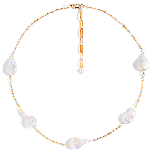 Cadena de Clavícula con Perlas Barrocas - Image 4
