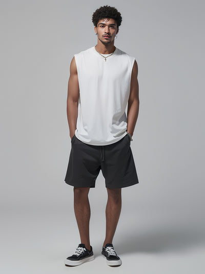 Camiseta Suelta sin Mangas para Hombre - Diseño Liso y Versátil - Image 17