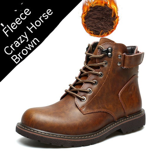 Botas Martin Forradas de Fleece para Hombre - Estilo Británico Casual - Image 7
