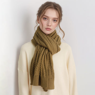 Bufanda de Lana Gruesa Otoño Invierno Estilo Europeo Americano con Textura Cashmere Artificial - Image 6