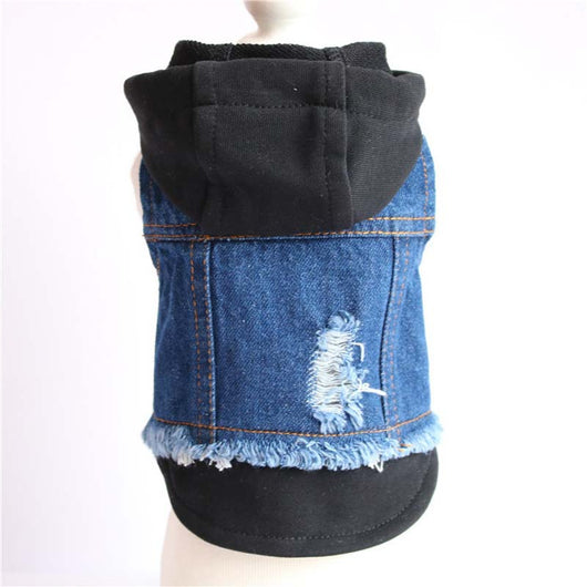 Chaleco Tejido con Capucha para Perro en Denim - Image 10