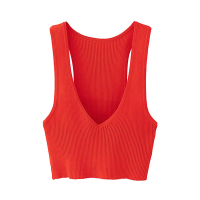 Chaleco Ajustado de Punto con Escote Profundo para Mujer - Image 7