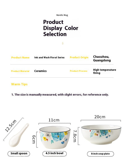 Juego de Vajilla Bone China con Diseño Floral - Image 7