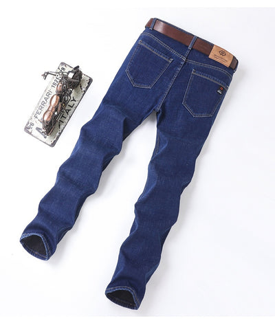 Pantalones Vaqueros Gruesos Forrados en Fleece para Hombre Talla Grande - Image 31