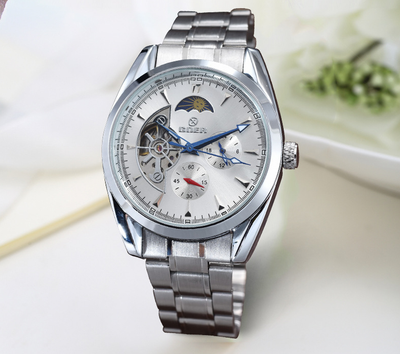Reloj Automático Tourbillon para Hombre con Fase Lunar y Acero Inoxidable - Image 12