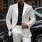 Blazer Blanco Holgado de Corte Casual para Hombre