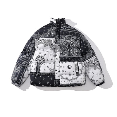 Chaqueta Acolchada Oversize con Bloques de Color - Algodón para Hombre y Mujer - Image 17