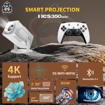 Consola de Juegos Android con Proyector 4K, WiFi y Control Inalámbrico - Image 9