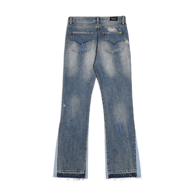 Jeans Casuales Desgastados con Efecto Salpicado de Agua - Image 10