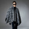 Chal Cruzado Estampado Leopardo Negro - Versátil para Primavera, Otoño e Invierno