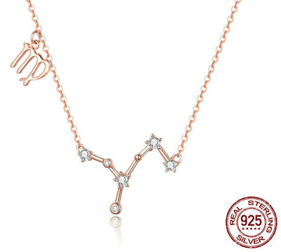 Collar Constelaciones Zodiacales Plata 925 Baño Oro Rosa - Image 21