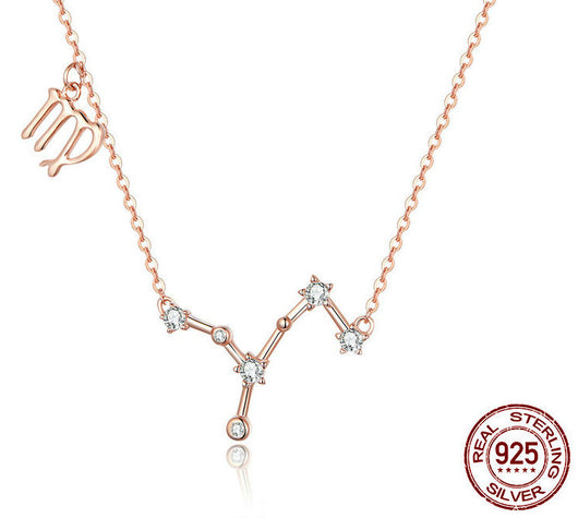 Collar Constelaciones Zodiacales Plata 925 Baño Oro Rosa - Image 21