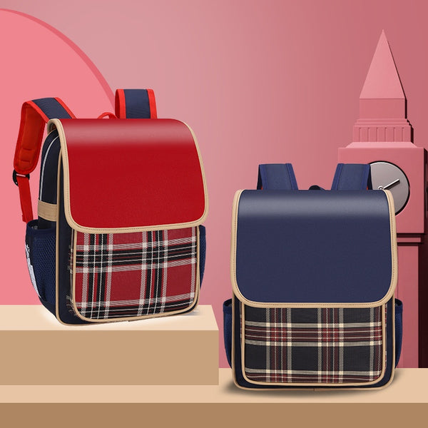 Mochila Escolar Impermeable con Descompresión Estilo Británico para Preescolar