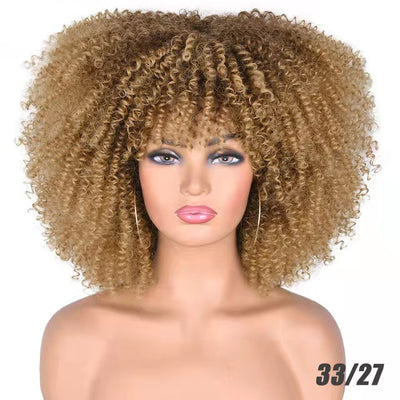 Peluca Afro Rizada Cabello Corto Africano - Image 7