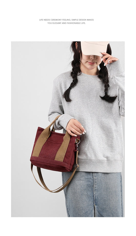 Bolsa de Lona Estilo Coreano de Gran Capacidad para Viajes y Uso Diario - Image 27