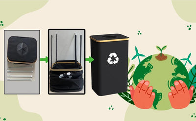 Cesto de Almacenamiento Plegable con Compartimentos para Reciclaje - Image 10