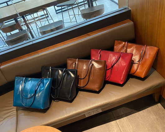 Bolso Tote de Cuero Encerado para Mujer - Bolsa de Hombro Elegante y Versátil - Image 13