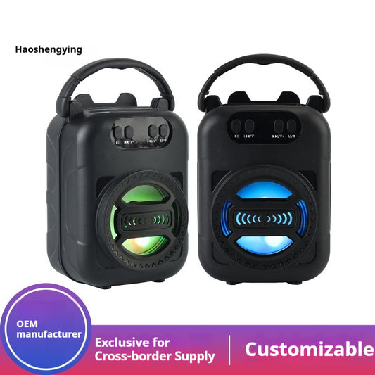 Parlante Bluetooth Multifunción Portátil con Micrófono, Lector de Tarjetas y Radio