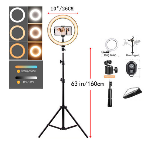 Soporte Tripode para Celular con Luz LED Ajustable - 3 Colores - Image 11