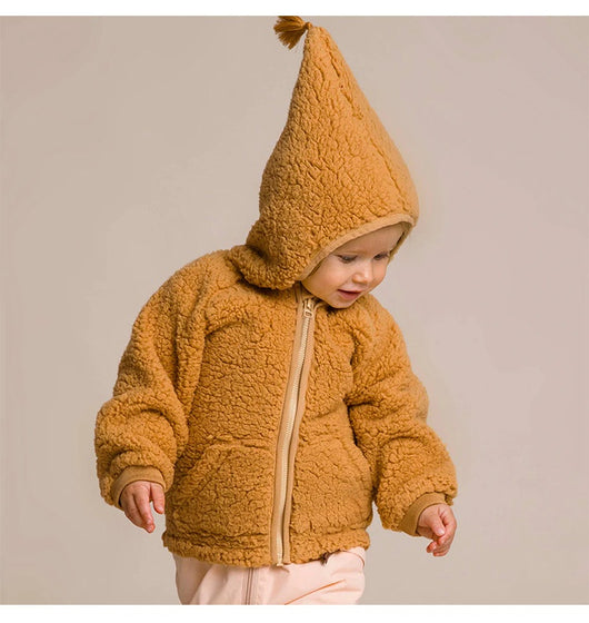 Abrigo Polar Cálido con Gorro Puntiagudo para Otoño e Invierno - Image 11