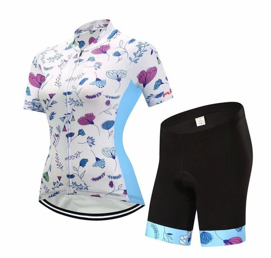 Conjunto de Ciclismo Profesional con Mangas Cortas y Babero