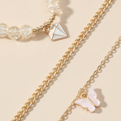 Conjunto de Joyería Mariposa Multicapa en Acrílico para Mujer - Image 3