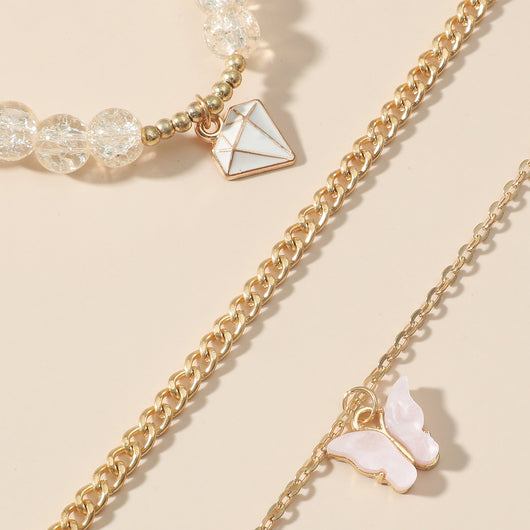 Conjunto de Joyería Mariposa Multicapa en Acrílico para Mujer - Image 3