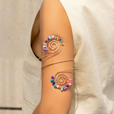 Pulsera de Anillos con Cuentas Texturizadas - Image 3