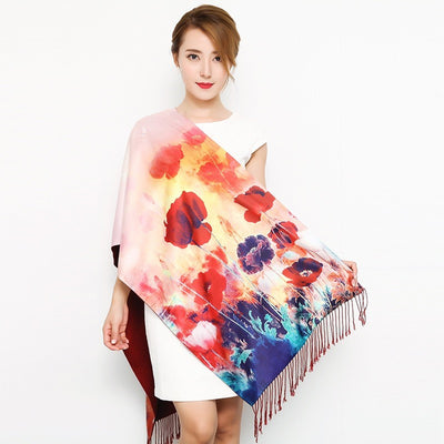 Pañuelo de Seda Doble para Mujer - Largo y Elegante - Image 5