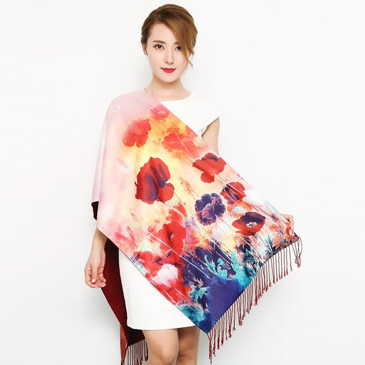 Pañuelo de Seda Doble para Mujer - Largo y Elegante - Image 5