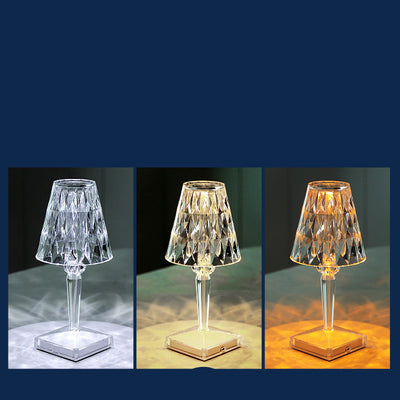 Lámpara de Mesa Cristal Diamante con Carga USB - Luz Nocturna Decorativa Recargable - Image 7