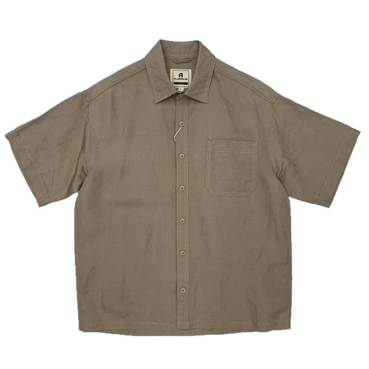 Camisa Retro Japonesa de Lino y Algodón de Manga Corta con Dobladillo Plano - Image 5