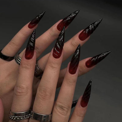 Uñas Postizas 3D con Relieve de Cristales - Diseño Sofisticado - Image 34