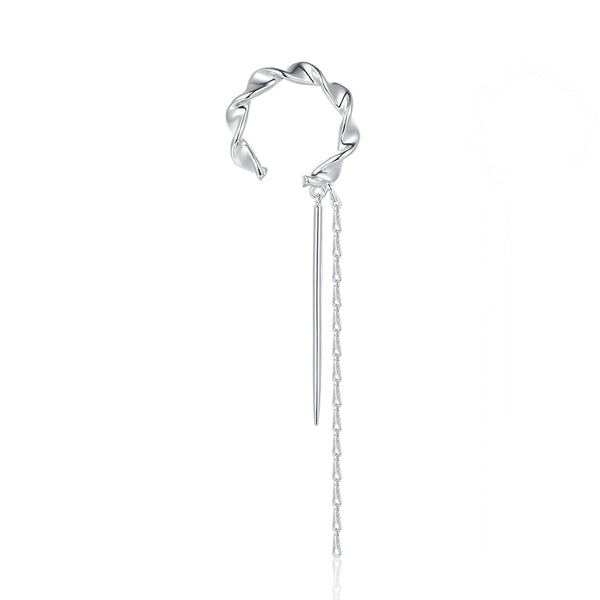 Aretes Retro con Borlas sin Perforación para Mujer