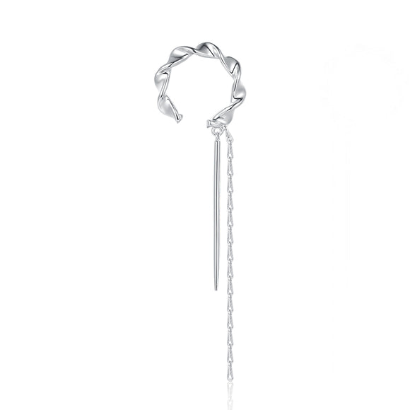 Aretes Retro con Borlas sin Perforación para Mujer