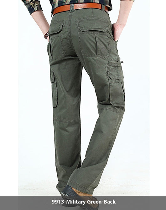 Pantalones Cargo Gruesos Casuales para Hombre - Corte Recto Algodón Puro - Image 12