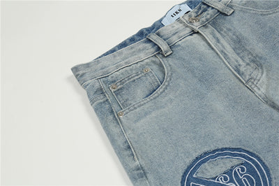 Jeans Hombre Rotos Deslavados con Bordado Artesanal - Image 11
