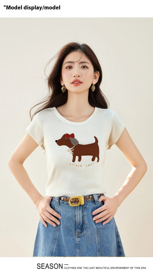 Chaleco Casual sin Mangas con Estampado de Cachorros y Mangas Murciélago - Image 9