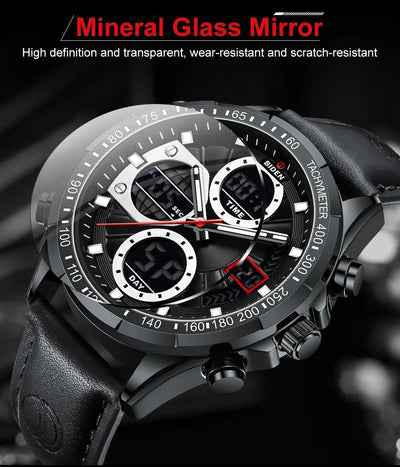 Reloj de Pulsera Deportivo para Hombre con Correa de Cuero PU - Image 25