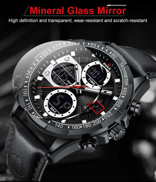Reloj de Pulsera Deportivo para Hombre con Correa de Cuero PU - Image 25