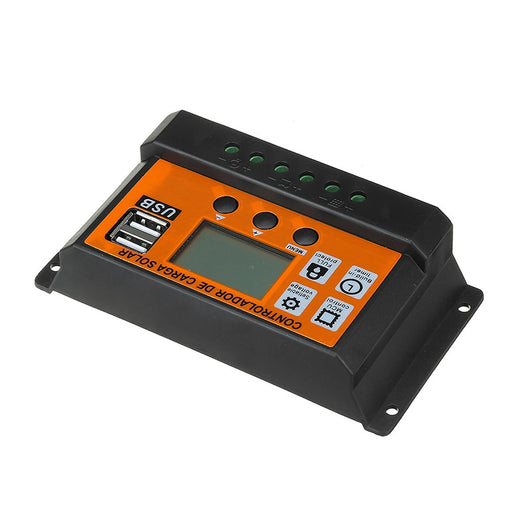 Controlador Solar LCD con Panel de Carga Naranja - Image 19