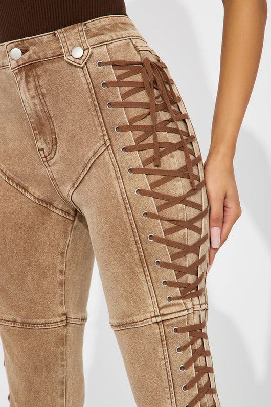 Jeans Bandage con Cordón para Mujer - Estilo Hot Girl Europeo y Americano - Image 30