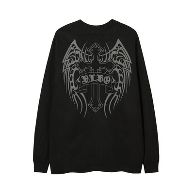 Playera de Manga Larga con Estampado de Cruz para Hombre - Image 5