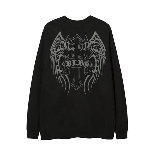 Playera de Manga Larga con Estampado de Cruz para Hombre - Image 5