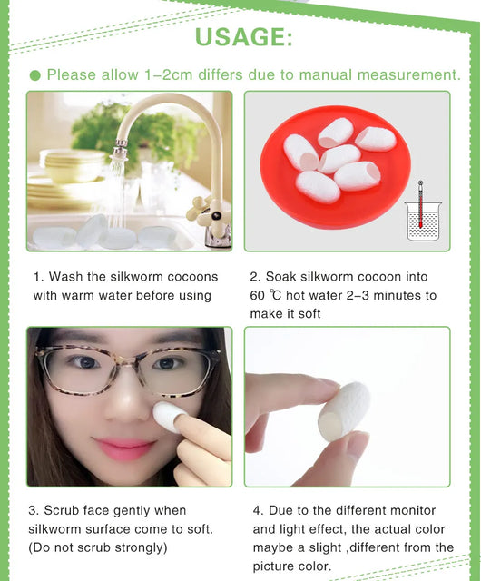 Set de 20 Bolas de Seda Natural para Limpieza Facial - Image 8