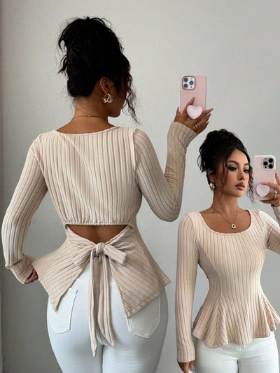 Blusa Manga Larga con Espalda Abierta Elegante - Image 12