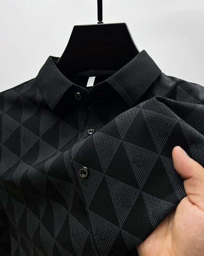 Camisa Manga Larga Ice Silk Slim Fit para Hombre - Image 13