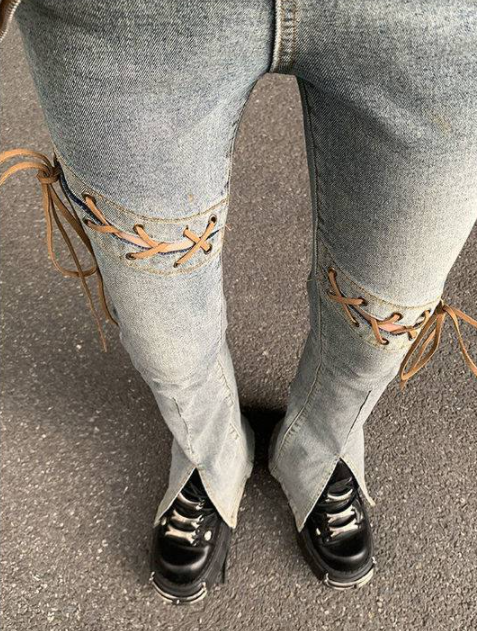 Pantalones Vaqueros Flare Rotos para Mujer - Estilo Street Trendy - Image 11